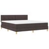 vidaXL Boxspringbed met kussen Donkerbruin 180 x 200 cm Stof