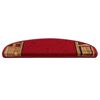vidaXL Trapmatten zelfklevend 15 st 65x21x4 cm rood