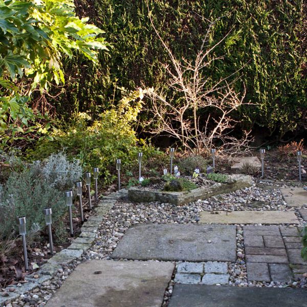 Luxform Solar LED-lampen Siena 8 stuks zilver 46846