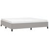 vidaXL Bedframe zonder matras stof lichtgrijs 200x200 cm