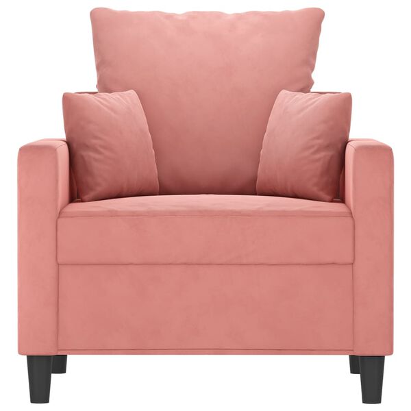 vidaXL Fauteuil 60 cm fluweel roze