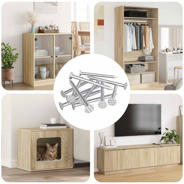 vidaXL Spijkers voor Hout 100000 pcs Zilver Metaal