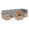 vidaXL Tuin Sofa Set 8 st Beige Poly riet