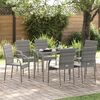 vidaXL Tuinstoelen stapelbaar 4 st poly rattan grijs