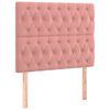 vidaXL Boxspring met matras fluweel roze 100x200 cm