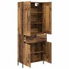 vidaXL Hoge kast 2 pcs Oud Hout Bewerkt hout