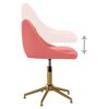 vidaXL Eetkamerstoelen draaibaar 2 st fluweel roze