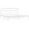 vidaXL Bedframe met hoofdbord metaal wit 200x200 cm