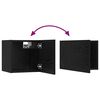 vidaXL TV Eenheden Wandgemonteerd 4 pcs Zwart Eiken Bewerkt hout