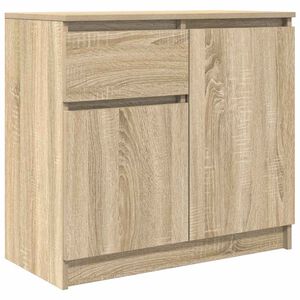 vidaXL Dressoir met lade 71x35x65 cm spaanplaat sonoma eikenkleurig