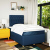 vidaXL Boxspring met matras stof blauw 120x200 cm