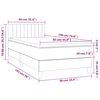 vidaXL Boxspring met matras fluweel donkergroen 90x190 cm