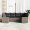 vidaXL Tuin Sofa Set met kussen 6 pcs Grijs Poly riet