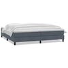 vidaXL Boxspring met matras fluweel donkergrijs 180x210 cm