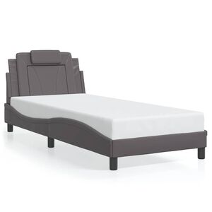 vidaXL Bedframe "Viana" zonder matras kunstleer grijs 80x200 cm