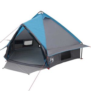 vidaXL Teepee Tent voor 4 Personen Blauw en Grijs 388 x 320 x 169 cm