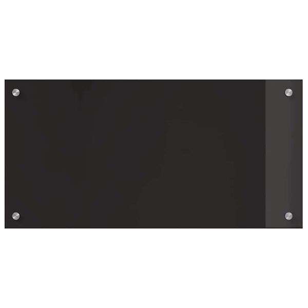 vidaXL Keuken Achterwand 2 pcs Zwart 80 x 40 cm gehard glas
