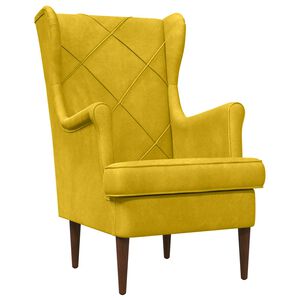 vidaXL Fauteuil Geel Fluweel