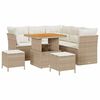 vidaXL Tuin Sofa Set 8 st 5-Aantal zitplaatsen Beige en Cr&egrave;me
