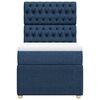 vidaXL Boxspring met matras stof blauw 100x200 cm