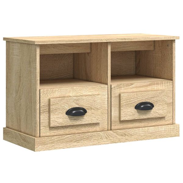vidaXL Tv-meubel 80x35x50 cm bewerkt hout sonoma eikenkleurig