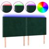 vidaXL Hoofdbord LED 180x5x118/128 cm fluweel donkergroen