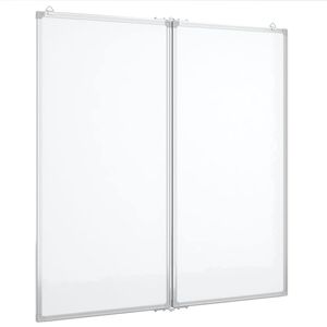 vidaXL Whiteboard magnetisch inklapbaar 80x80x1,7 cm aluminium