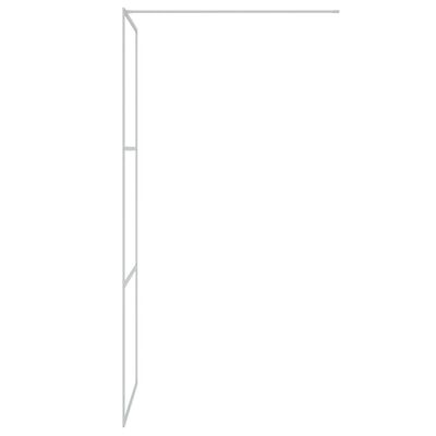 vidaXL Inloopdouchewand 80x195 cm transparant ESG-glas zilverkleurig