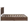vidaXL Opslag bed met hoofdeinde Bruin Eiken 200 x 200 cm Bewerkt hout