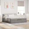 vidaXL Ottoman bed met matras en LED's 160x200cm stof taupe