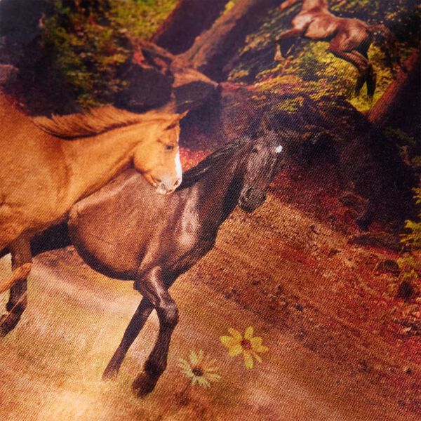 Kinderjurk met lange mouwen 116 cognackleurig