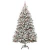 vidaXL Kunstkerstboom met 300 LED Groen en Wit 270 cm PVC en Metaal