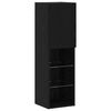 vidaXL Tv-meubelset Wandgemonteerd 6 pcs Zwart eiken Bewerkt hout