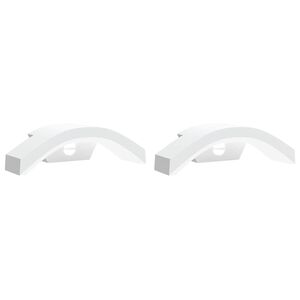 vidaXL Buitenwandlampen 2 st LED met sensors gegoten aluminium wit