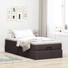 vidaXL Ottoman bed met matras 90x190cm stof donkerbruin