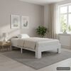 vidaXL Bedframe massief grenenhout wit 90x200 cm