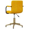 vidaXL Eetkamerstoelen draaibaar 4 st fluweel mosterdgeel