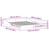 vidaXL Bedframe Wit 140 x 220 cm Massief grenenhout