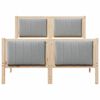 vidaXL Bedframe Bruin en lichtgrijs 120 x 200 cm Massief grenenhout