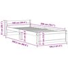 vidaXL Bedframe massief hout 100x200 cm