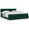 vidaXL Ottoman bed met matras 160x200cm fluweel donkergroen
