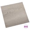 vidaXL Vloerplanken 55 pcs Taupe 5,11 m&sup2; PVC