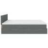 vidaXL Ottoman bed met matras 180x200cm stof donkergrijs