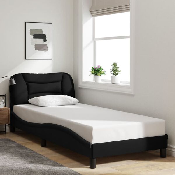 vidaXL Bedframe zonder matras "Hvar" 80x200 cm stof zwart