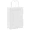 vidaXL Papieren zakjes 250 st met hengsels 21x11x31 cm wit
