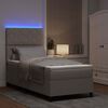 vidaXL Boxspring bed met matras met LED Taupe 100 x 200 cm Stof