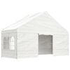 vidaXL Prieel met dak 6,69x5,88x3,75 m polyetheen wit