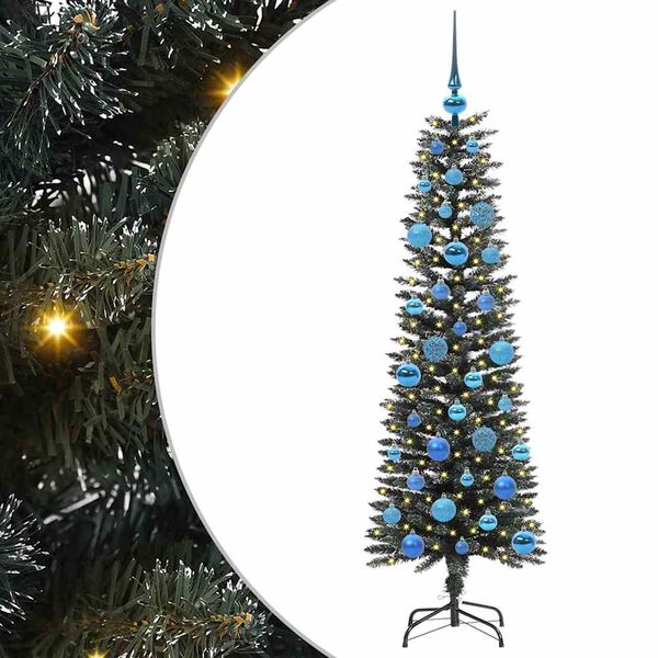 vidaXL Kunstkerstboom met 150 LED Groen 150 cm PVC en Plastic en Staal