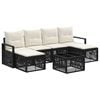 vidaXL Tuinbankenset 7 st Zwart poly rattan