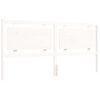 vidaXL Bedframe met hoofdbord massief hout wit 200x200 cm